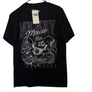 Neff Black T-Shirt with Mickey Mouse Graphic unisex